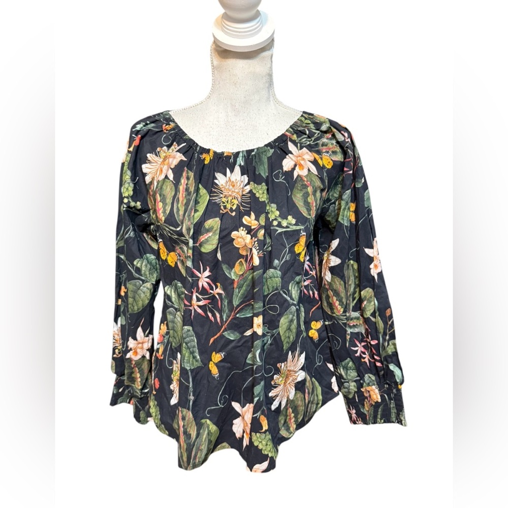 NEW‎ OLIVIA JAMES THE LABEL jameson top in Exotica black M